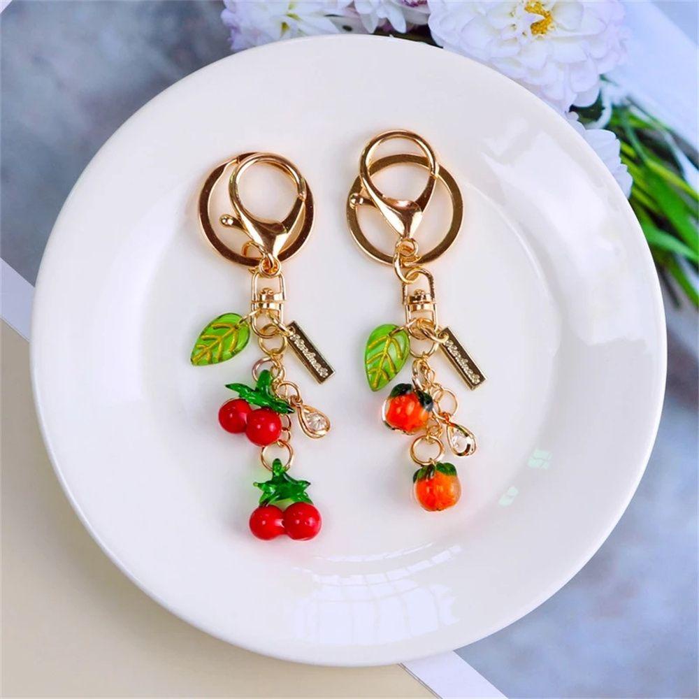 Móc Chìa Khóa Bằng Acrylic Hình Quả Cherry Dễ Thương