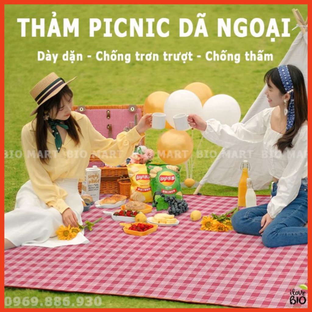 Thảm picnic, thảm dã ngoại gấp gọn chống thấm size lớn AM