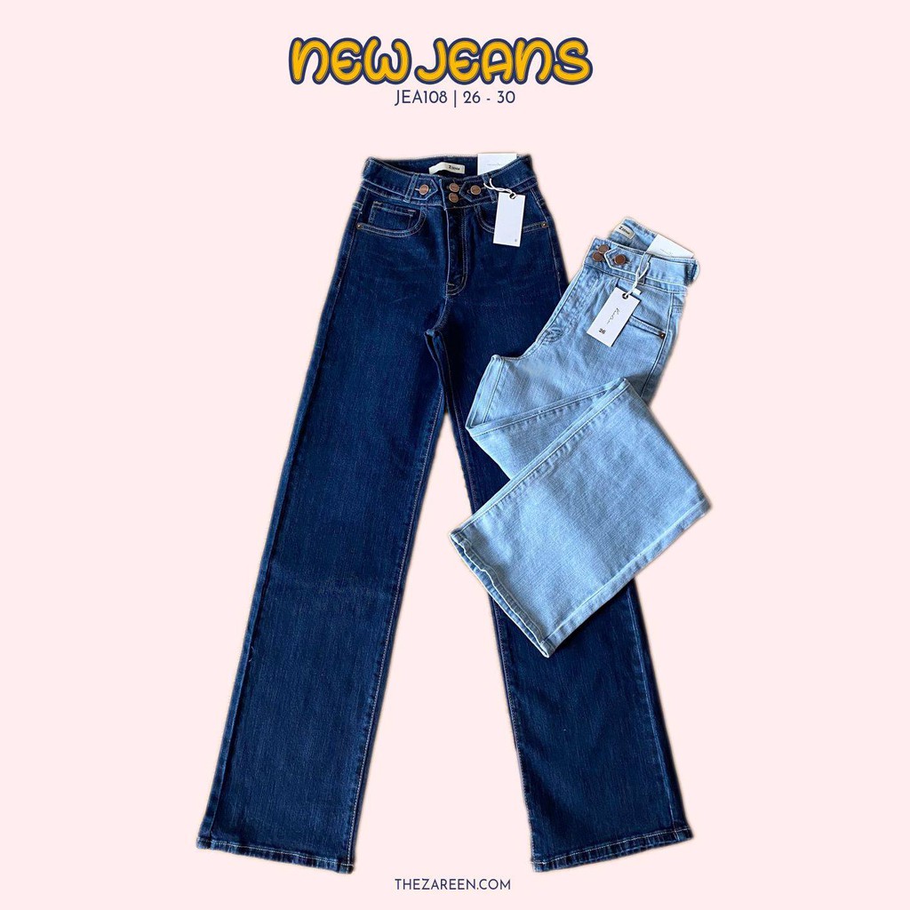 QUẦN JEANS SUÔNG 4 NÚT ZAREEN JEA108 XANH ĐẬM | BigBuy360 - bigbuy360.vn