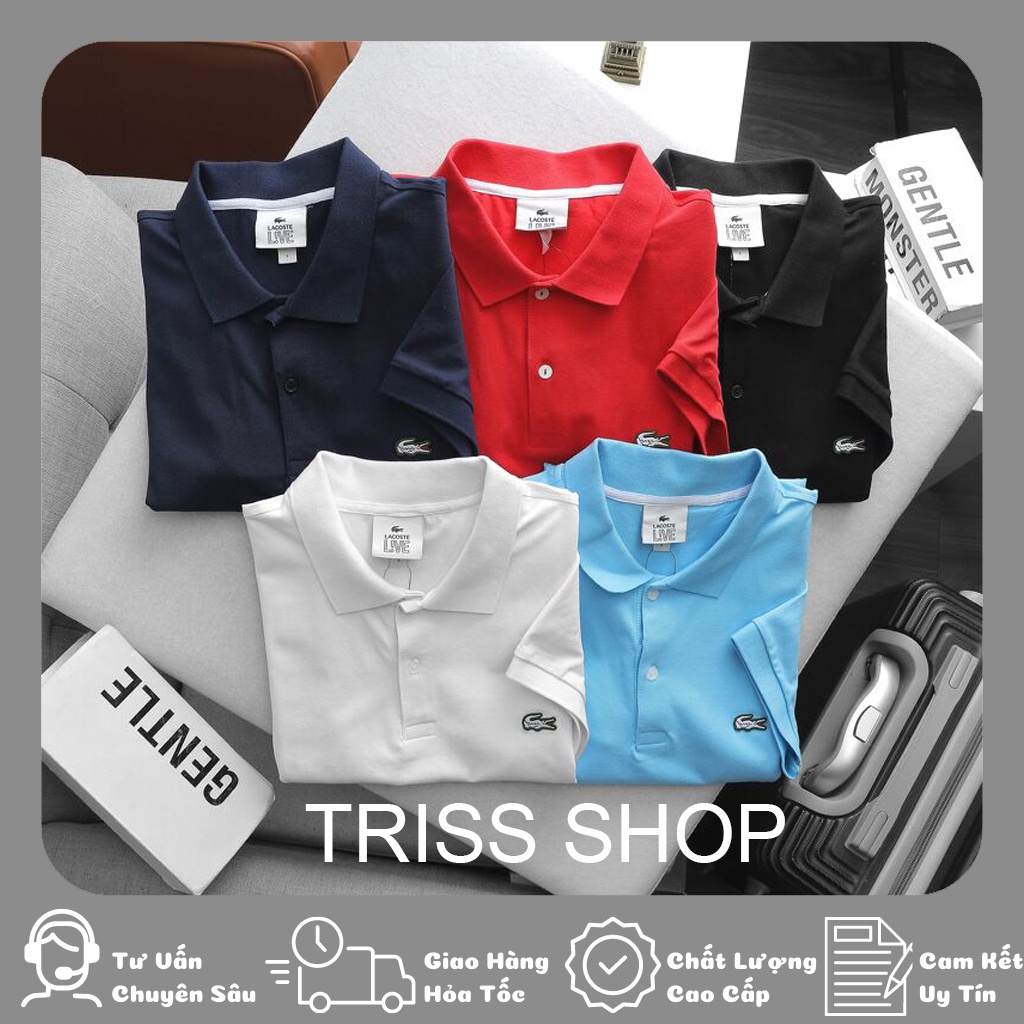 Áo Polo Nam Ngắn Tay LCST Trơn 4 Chất Liệu Cotton Thoáng Mát Form Slimfit