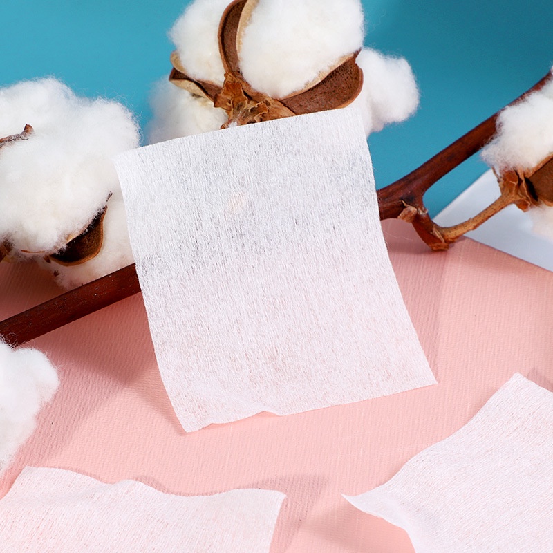 Bông đắp toner 50 miếng MONKIDS cotton tự nhiên mỏng mềm mại bám dính chất tẩy trang tốt