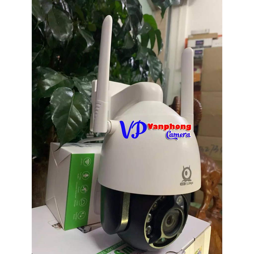 Camera WIFI V380 PRO 5.0Mpx C12HD 5mpx 2560x1440p xoay 360 độ chống nước, đêm có màu