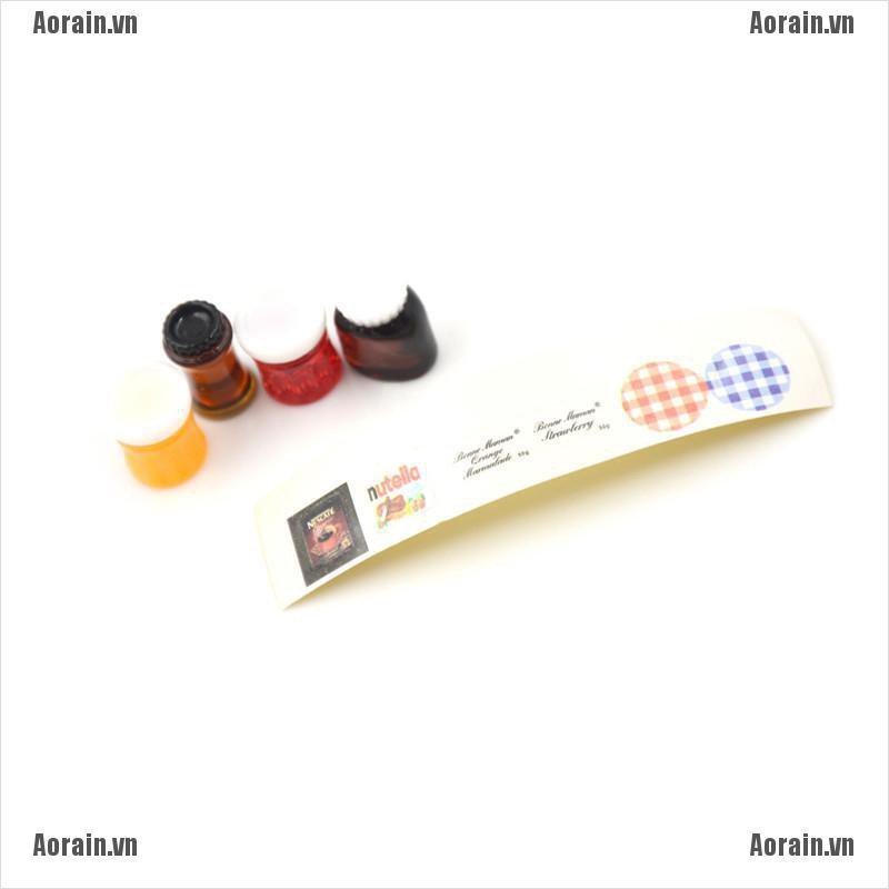 Bộ 4 Lọ Đựng Gia Vị Tỉ Lệ 1: 12 Dành Cho Búp Bê