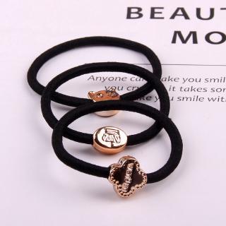 Dây Thun Cột Tóc Đen Trơn Thiết Kế Đơn Giản