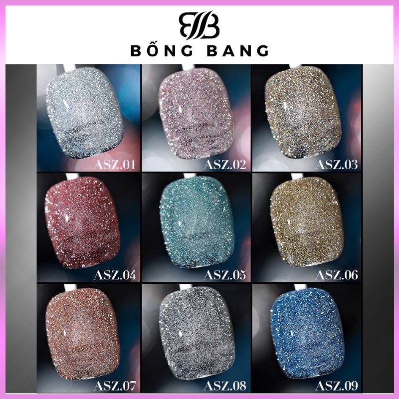 Sơn nhũ Flash siêu sáng sơn gel AS sơn móng tay gel phụ kiện nail giá rẻ BỐNG BANG mã ASZ 15ml