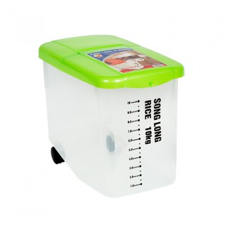 Thùng Đựng Gạo 10kg Song Long Có Bánh Xe Tặng Kèm Cốc Đong