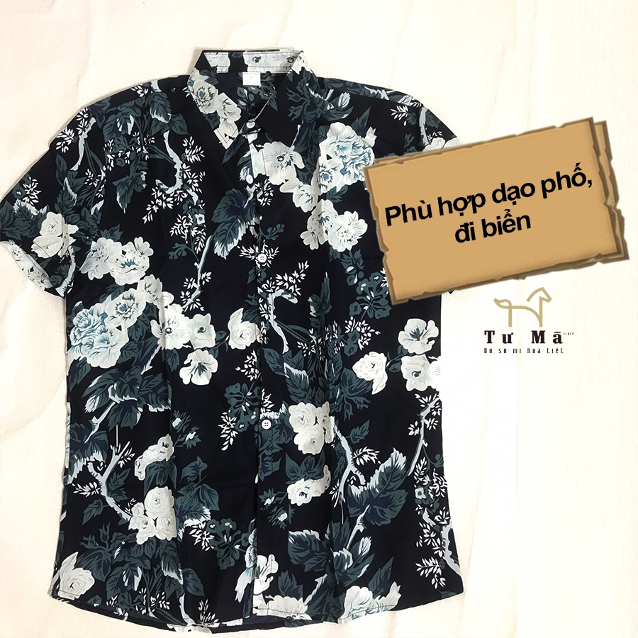 Áo sơ mi họa tiết nam ngắn tay 💝 FREESHIP 💝 áo sơ mi form rộng chất mát thích hợp cho đi làm, đi chơi | BigBuy360 - bigbuy360.vn