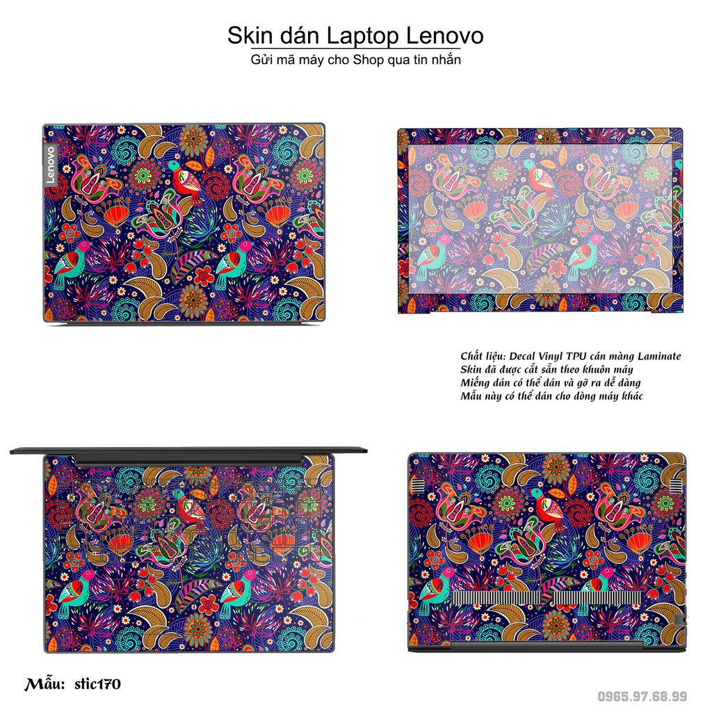 Skin dán Laptop Lenovo in hình Hoa văn sticker _nhiều mẫu 28 (inbox mã máy cho Shop)