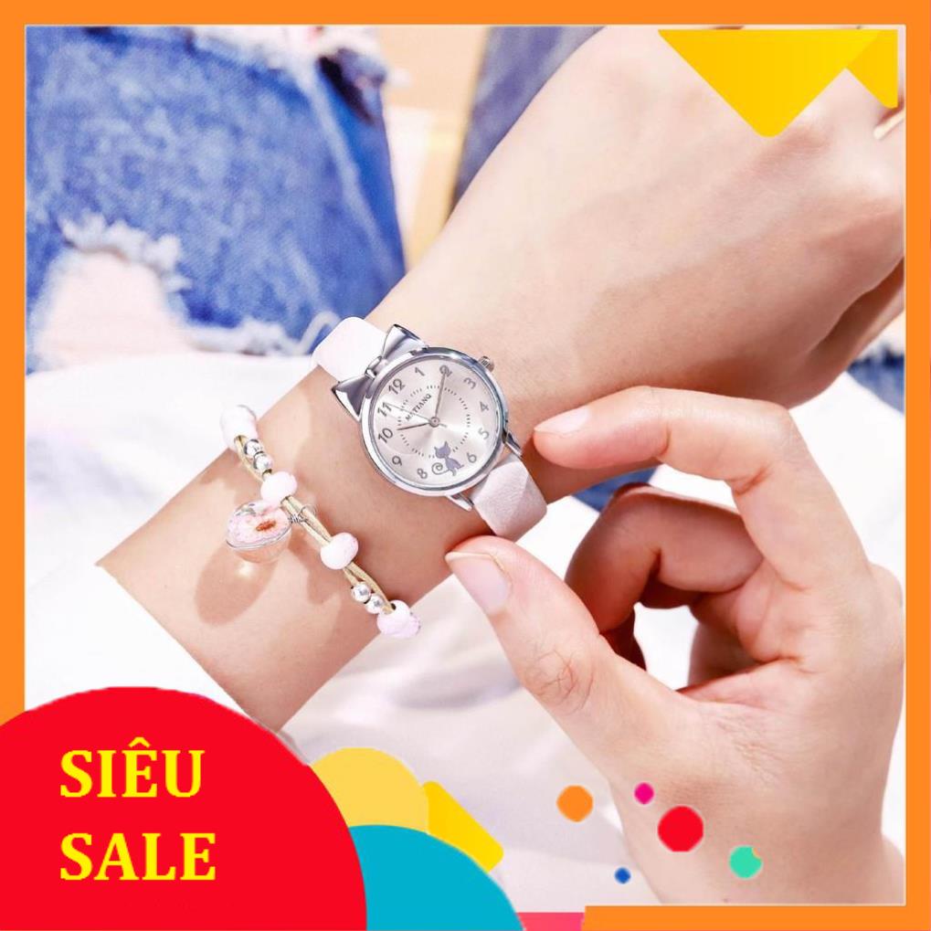 [SALE] Đồng hồ thời trang nữ Mstianq MSM02 dây da mềm, họ tiết cực đẹp, mặt độc đáo, mặt số dể dàng xem giờ