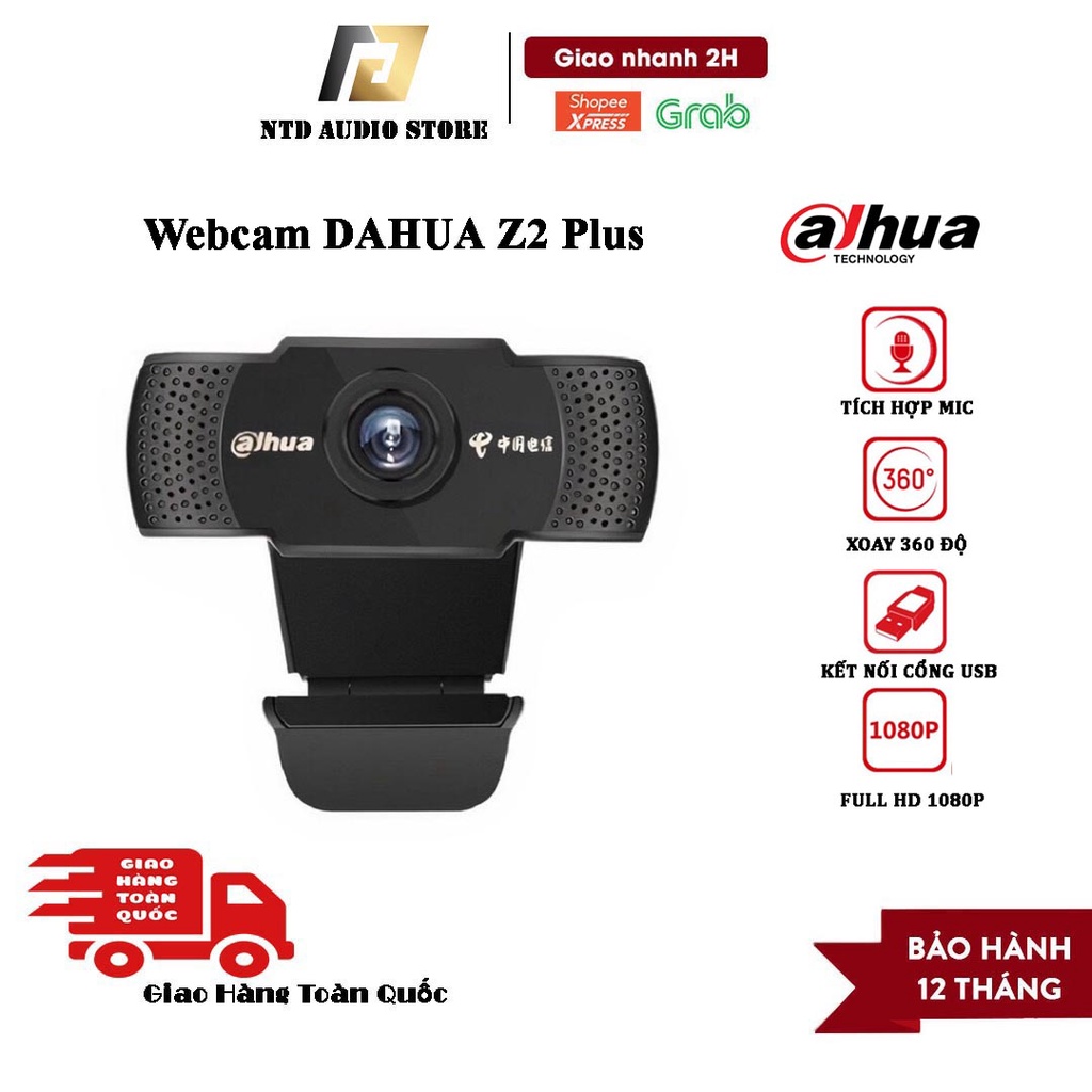 Webcam học onlie, Dạy online trực tuyến Full HD 1080p DAHUA Z2 | Hình ảnh video sắc nét, chân thực| Bảo hành 6 tháng