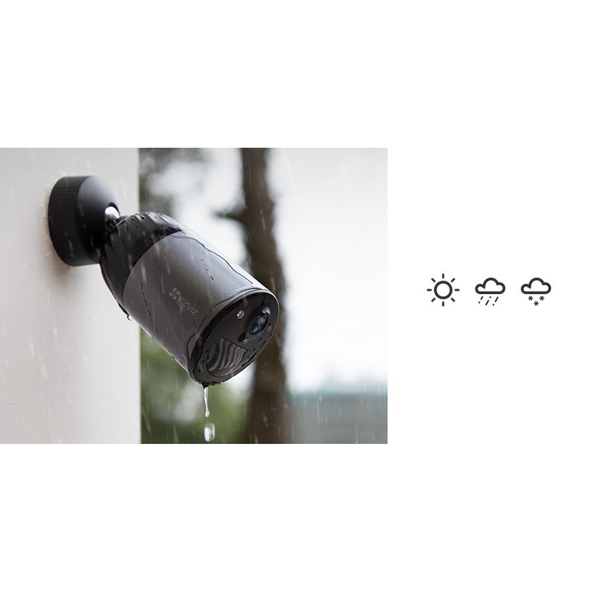 Camera IP Pin sạc hồng ngoại không dây 2.0 Megapixel EZVIZ BC1C +Tấm Pin năng lượng mặt trời