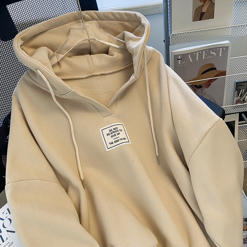 ZHELIHANGFEI Áo Hoodie Tay Dài Dáng Rộng Hợp Thời Trang Dễ Phối Đồ