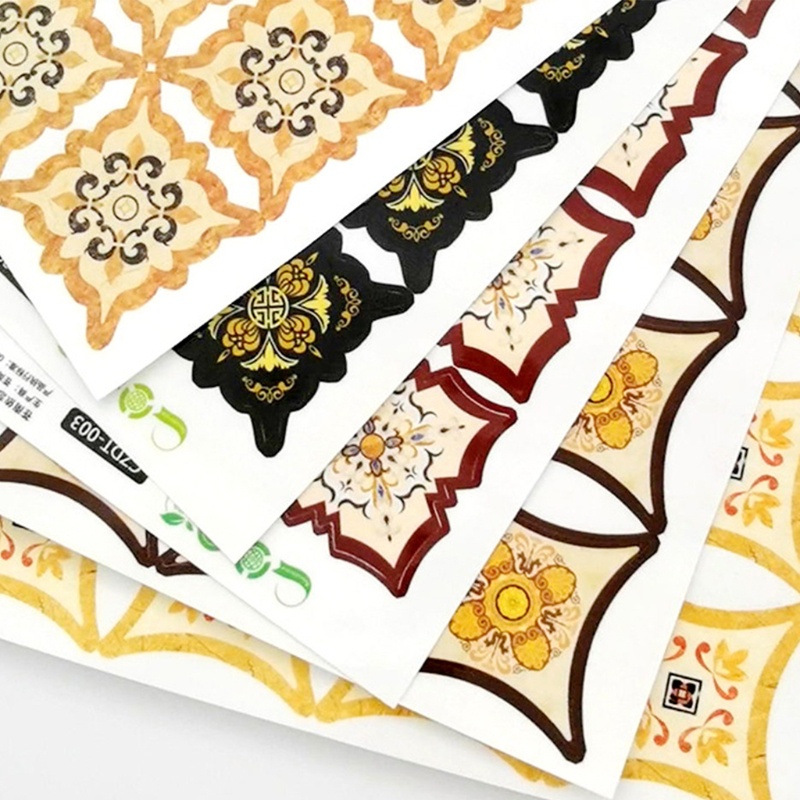 Set 25 miếng dán viền gạch sàn nhà chống thấm nước trang trí phòng ngủ / nhà tắm / nhà bếp tiện lợi