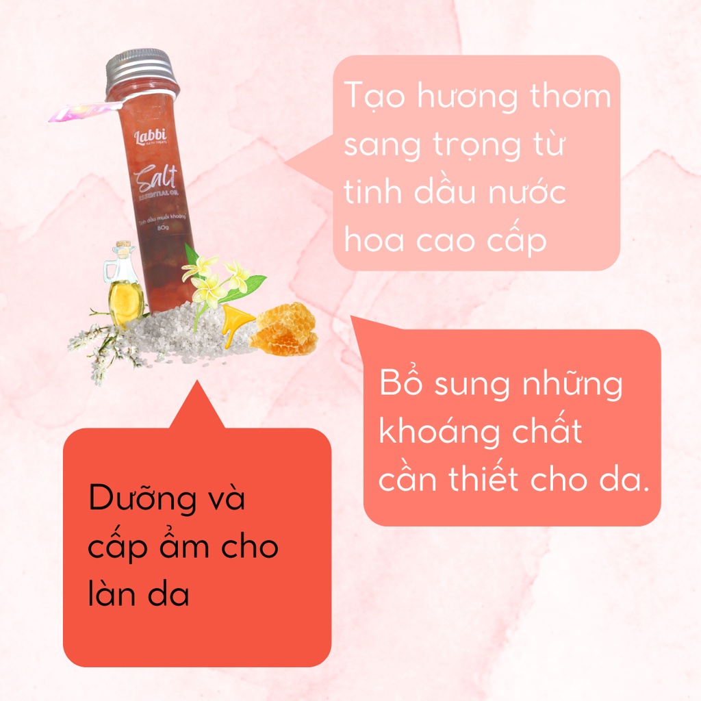 Tinh dầu muối khoáng dưỡng da ngâm bồn SECRET WISH [Labbi] Salt Essential Oil