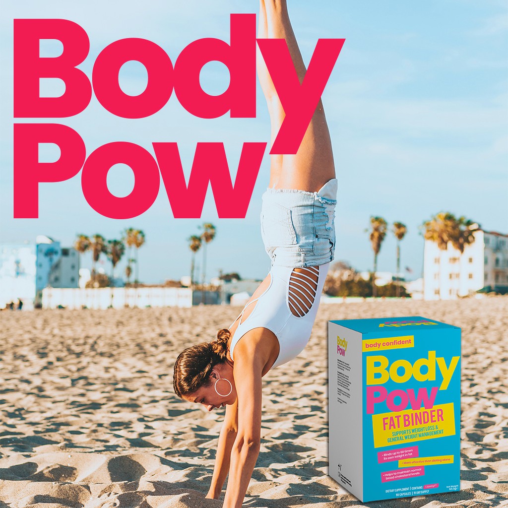 Giảm Cân Body Pow Fat Binder (90 Viên / hop), viên uống giảm béo cho chế độ ăn nhiều dầu mỡ