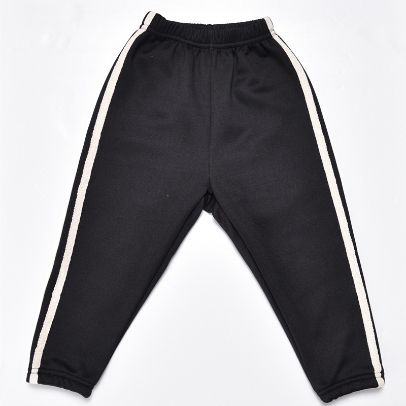 YAOEENH Quần Dài Thể Thao Lót Lông Cừu Dày Dặn Giữ Nhiệt Thời Trang Thu Đông Cho Bé 100-160cm