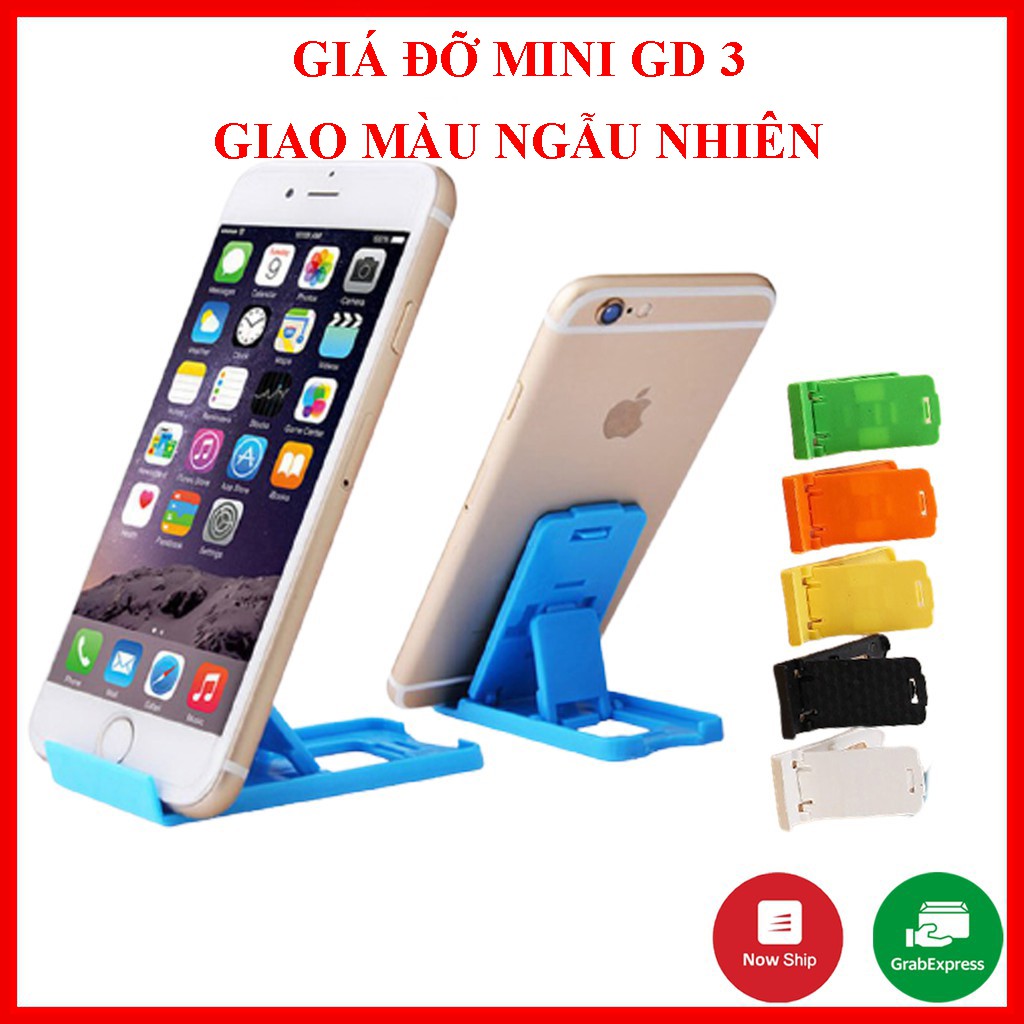 Giá đỡ điện thoại mini GD3 nhỏ gọn có thể gấp gọn, Đế dựng điện thoại học tập online, xem livetream