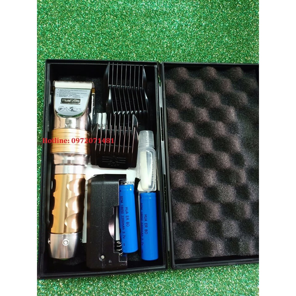 Tông đơ cắt tóc 2 pin cao cấp HUAERBO F10