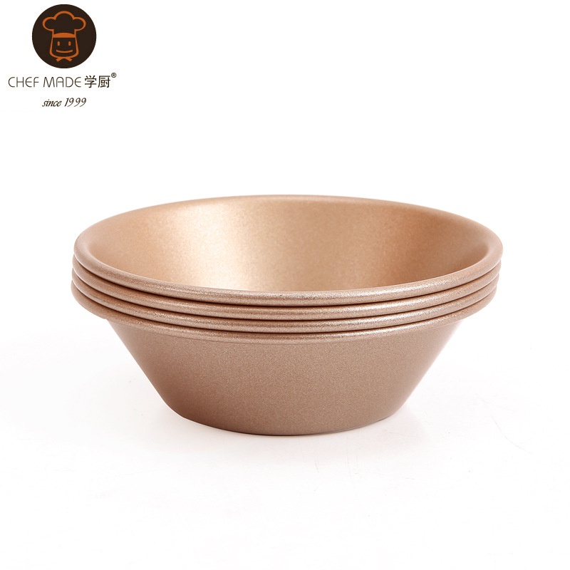 CHEFMADE Bộ 4 Khuôn Làm Bánh Tart Trứng Chống Dính 3 Inch Wk9196 Wk9197