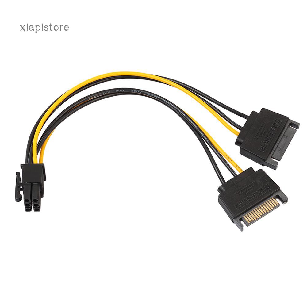 Dây cáp kết nối 17.78 cm 6 Pin cho PCI Dual SATA 15 Pin