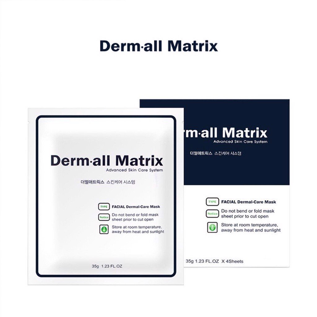 MẶT NẠ DƯỠNG TRẮNG, CHỐNG LÃO HOÁ DA DERMAL MATRIX HÀN QUỐC 35g - Hộp 4 miếng