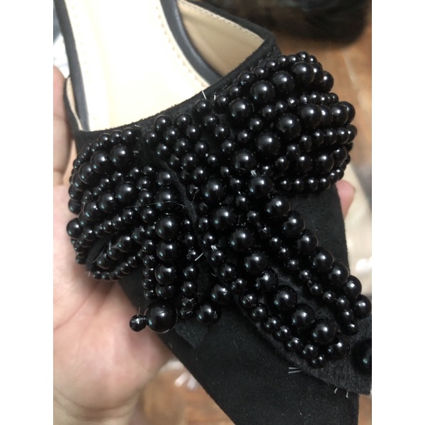 Dép Sục Nơ Ngọc Mã Trơn  HCG