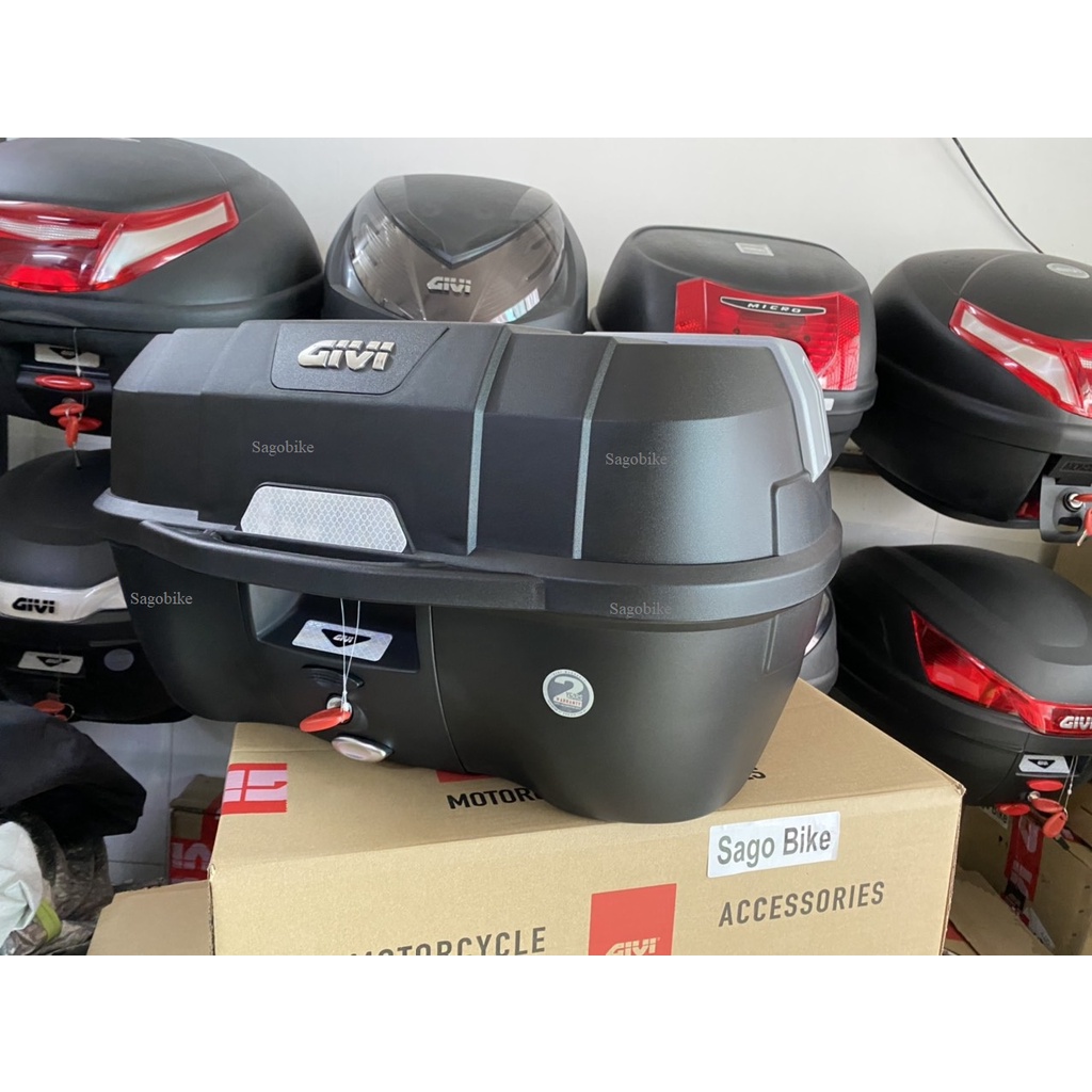 Thùng Givi B45NM, thùng givi 45lit kèm đế, ốc gắn, hàng chính hãng, bảo hành 2 năm