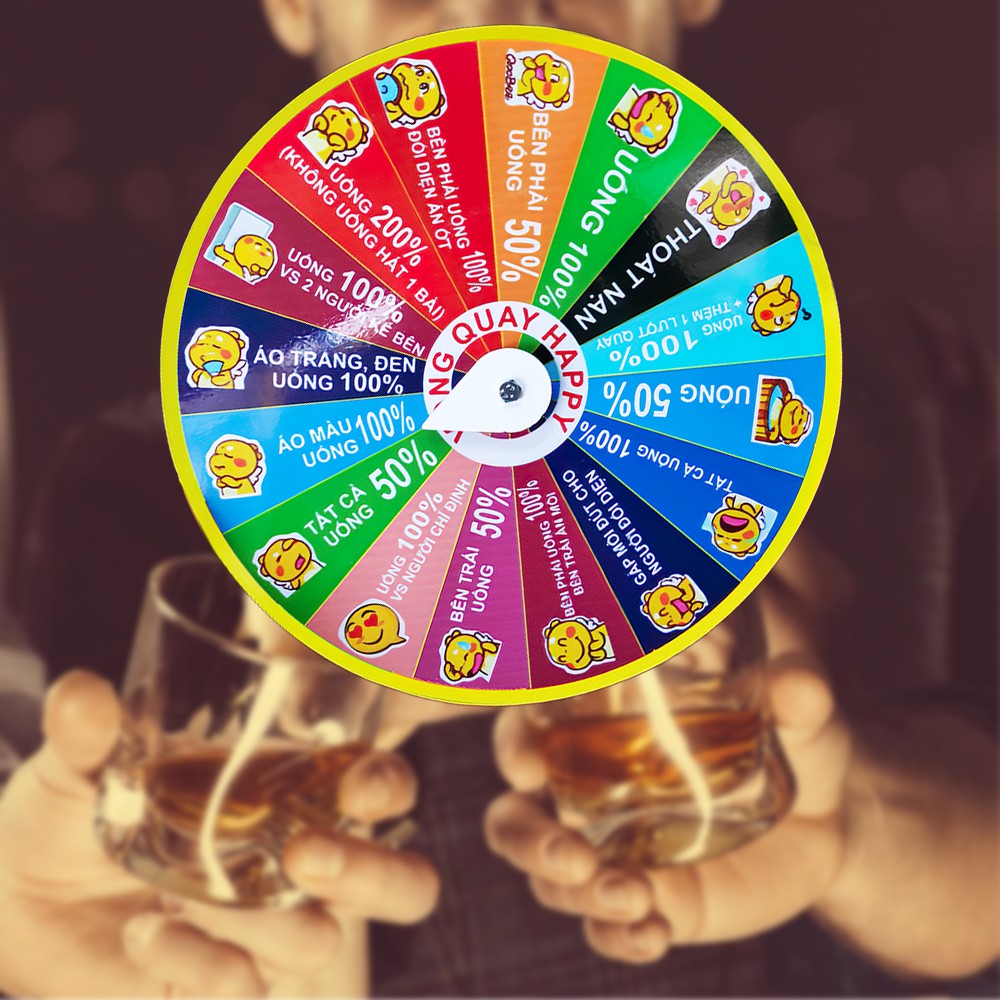 Vòng quay ăn nhậu happy, Vòng quay vui chơi ăn nhậu uống bia dành cho các buổi tiệc tùng cực vui nhộn - Andhere