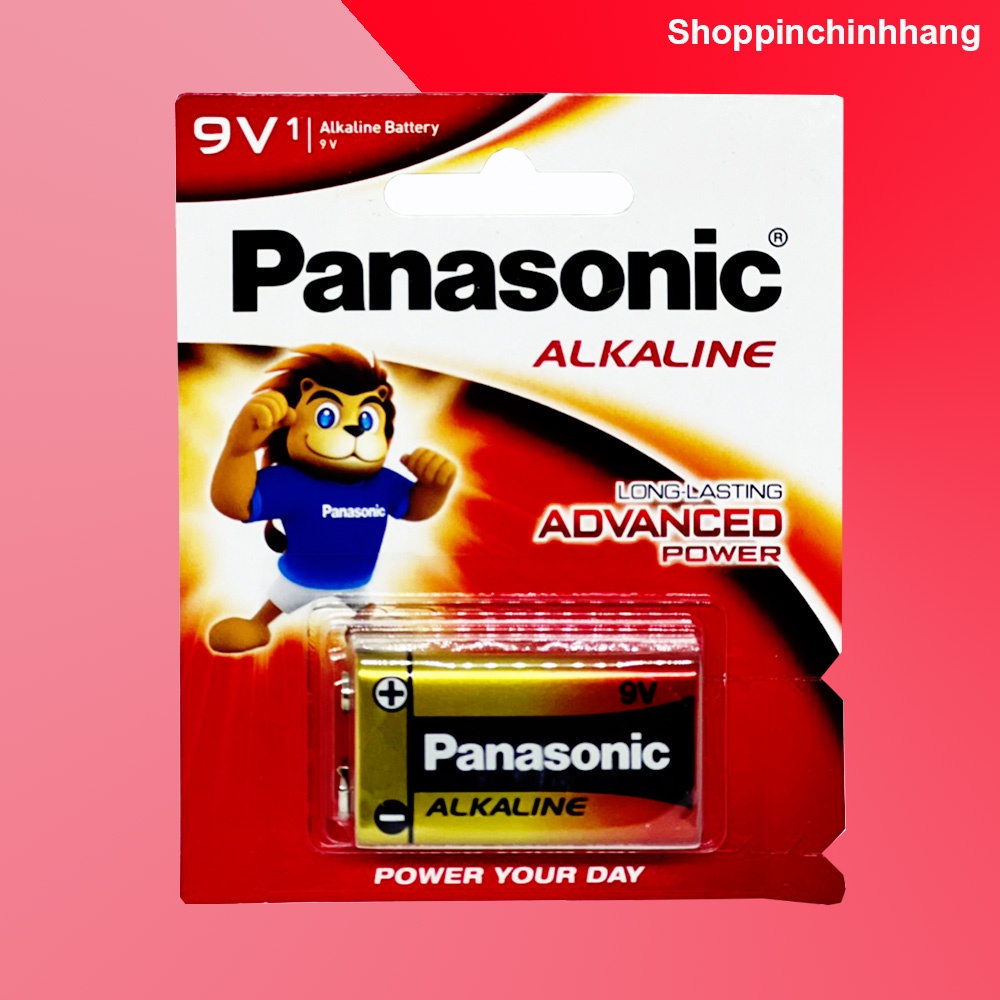 Pin 9v Panasonic alkaline vỉ 1 viên 6LR61T-1B chính hãng