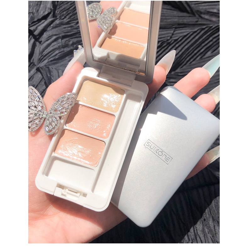 Kem Che Khuyết Điểm Ba Màu SUIKONE, Làm Sáng Và Phục Hồi, Che Các Vết Nám Trên Khuôn Mặt, Vết Mụn, Quầng Thâm Và Nước Mắt | BigBuy360 - bigbuy360.vn