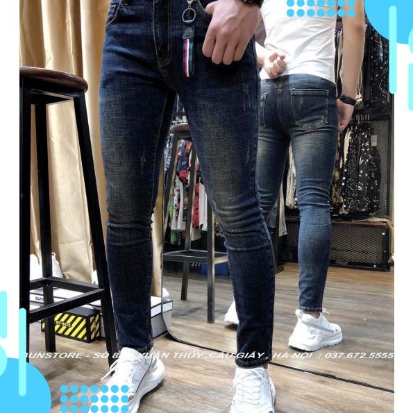 Quần Jean Nam Chất Co Giãn, Không Bai Màu, Dáng Ôm Body, Hit Hót Thời Trang Phong Cách tp_shop_ 87 ms1023