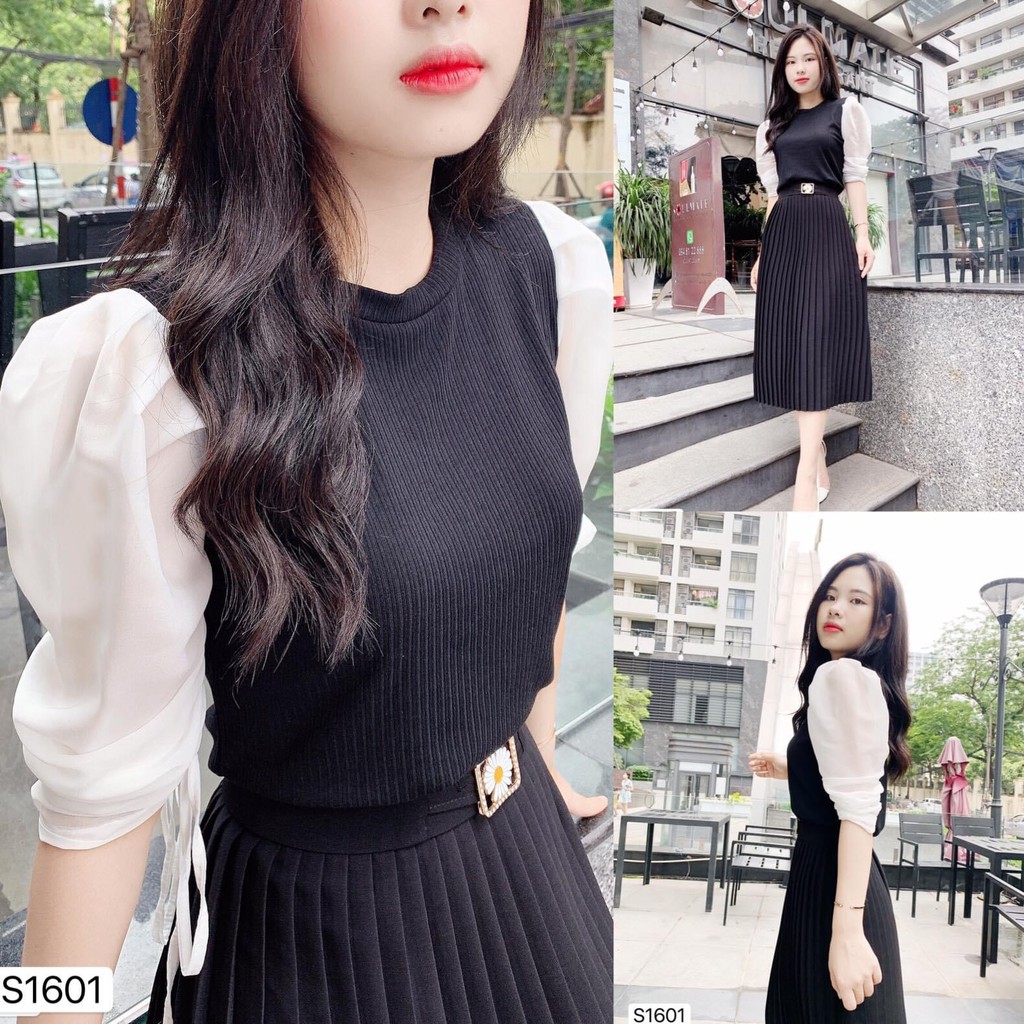 (Ảnh thật) Chân váy xếp ly mặc siêu sang siêu đẹp, phối với áo sơ mi, áo len, áo khoác, áo phông đều đẹp xuất sắc | BigBuy360 - bigbuy360.vn
