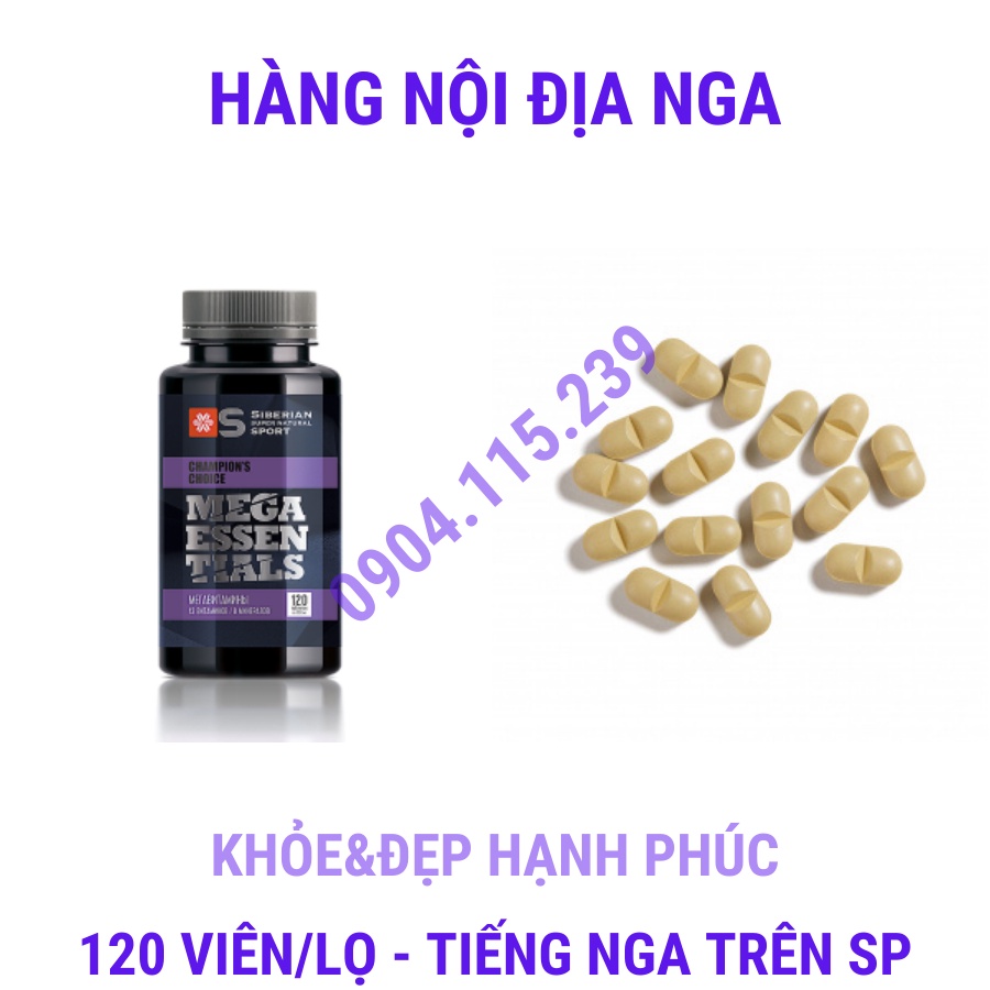 Thực phẩm bảo vệ sức khỏe Siberian Super Natural Sport Mega Essentials – 120 viên/lọ