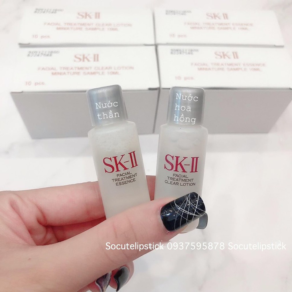 Set 2 Sản Phẩm Skii - Nước Hoa Hồng Facial Treatment Clear Lotion Skii và Nước Thần Facial Treatment Essence Skii 30ml