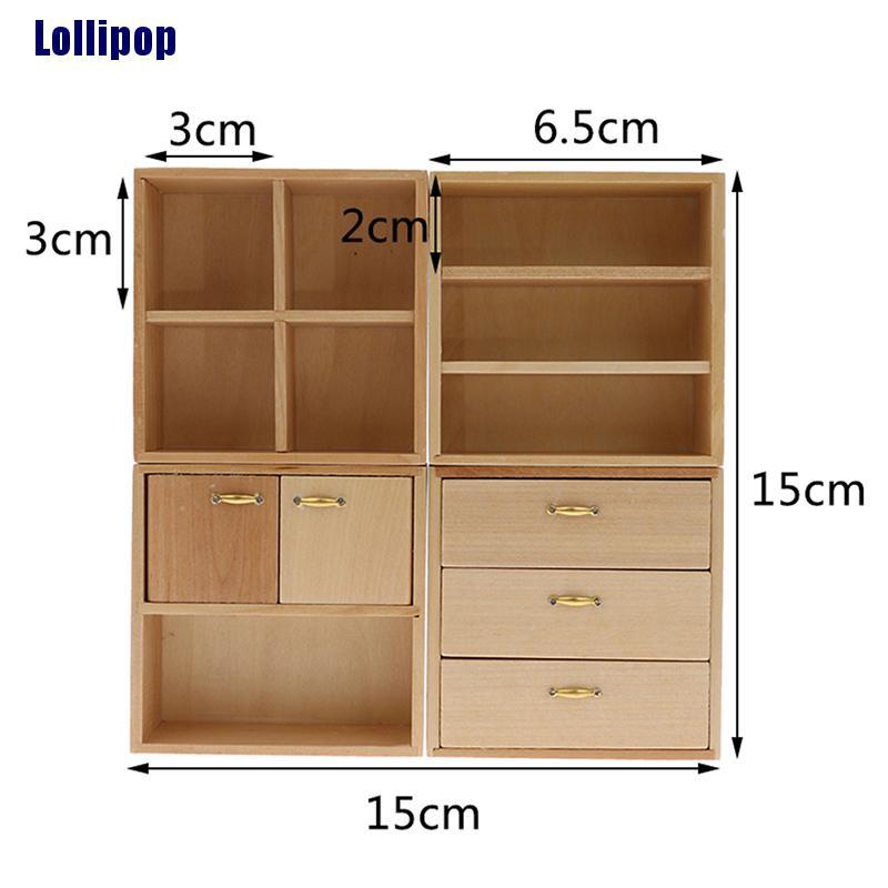 Tủ Gỗ Mini Tỉ Lệ 1: 12 Trang Trí Nhà Búp Bê