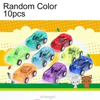 10pcs Toy Car Mini Pull Back Baby Cartoon Kids Truck Children Racing Bus Gifts Plastic Random Color