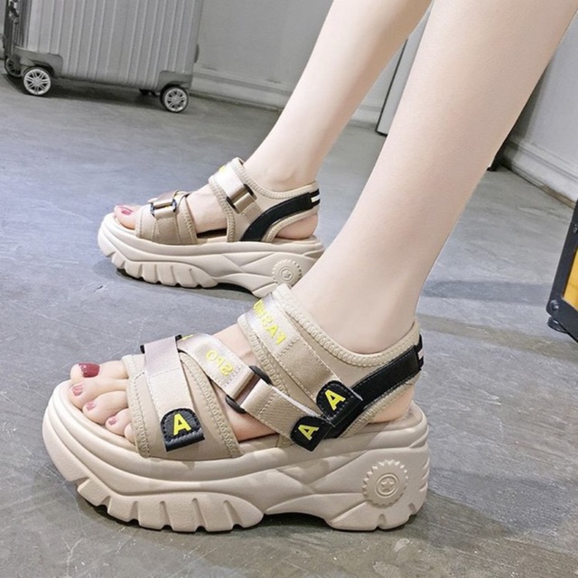 Sandal Nữ Mác AAA Đế Độn Siêu nhẹ 3 quai Chéo Hot Trend