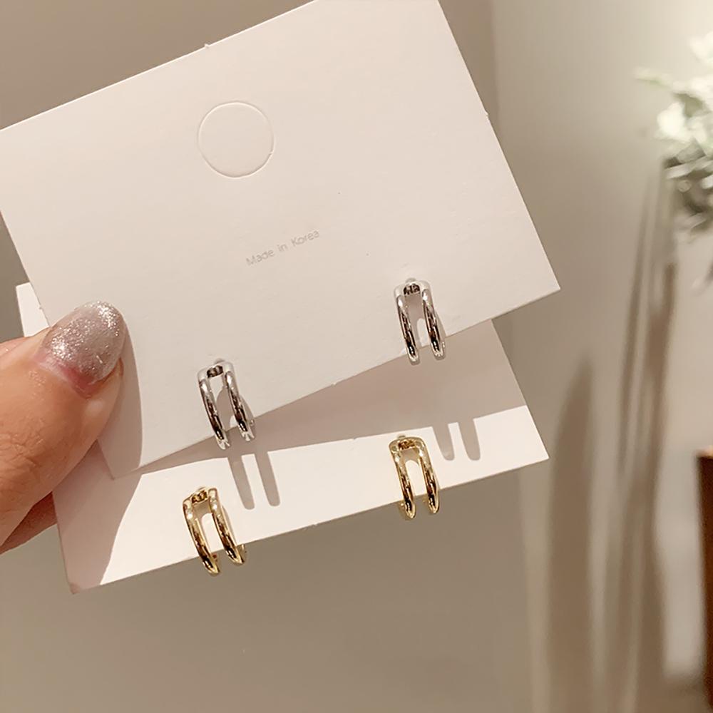 Khuyên Tai Hợp Kim Hình Chữ C Nhỏ Xinh Thanh Lịch Cho Bạn Gái