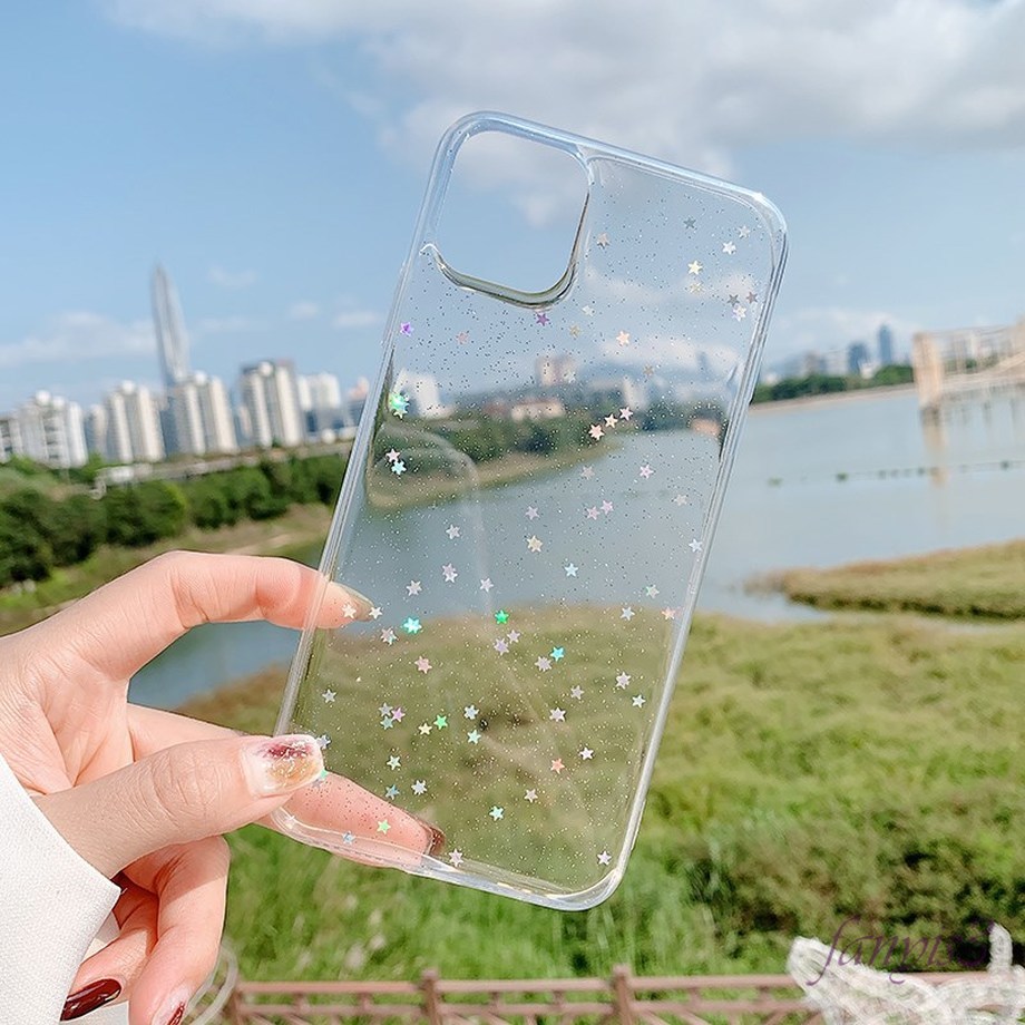 ốp điện thoại Trong Suốt Họa Tiết Ngôi Sao Lấp Lánh Cho Iphone Se 2020 11 Pro Max X Xr Xs Max 8 7 6 6s Plus | BigBuy360 - bigbuy360.vn