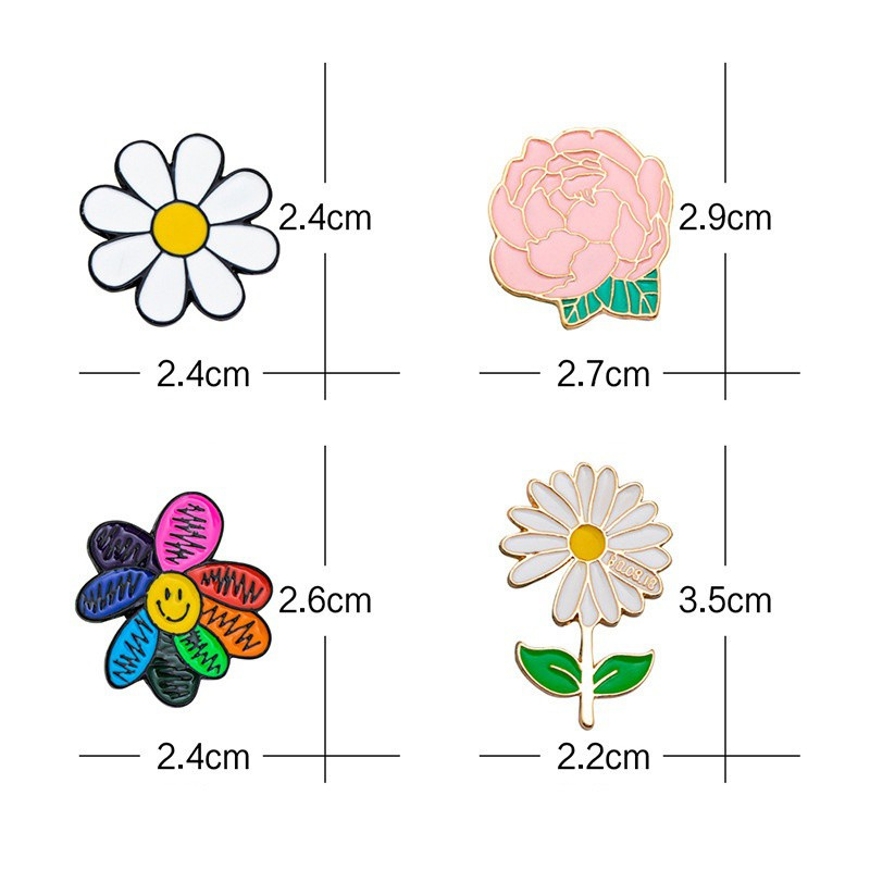 flowersqueen Thời Trang Ghim Cài Áo Hình Hoa Cúc Dễ Thương