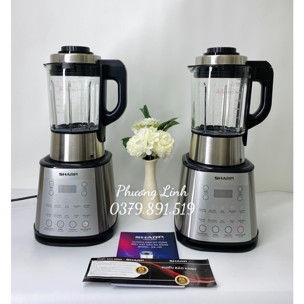 Máy Làm Sữa Hạt SHARP KS168 -  Bảo hành 12 tháng - Đổi mới trong vòng 7 ngày đầu