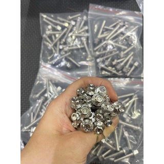 Full Ốc lốc máy mẫu Thái Inox 304 Gắn được mọi loại xe