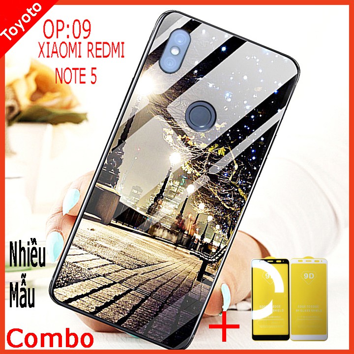 COMBO ốp lưng XIAOMI REDMI NOTE 5, XIAOMI REDMI NOTE 5 PRO (combo 1 ốp kính 3D và 1 kính full màn hình ) TOYOTO