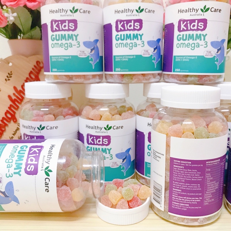 KẸO GUMMY OMEGA 3 HEALTHY CARE CHO BÉ TRÊN 2 TUỔI
