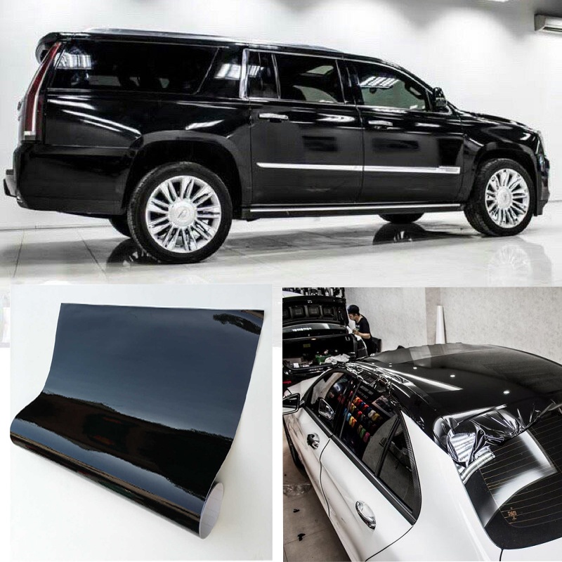 Cuộn decal đề can decan đen bóng dán trang trí ô tô xe máy, điện thoại- 100cmx 120cm