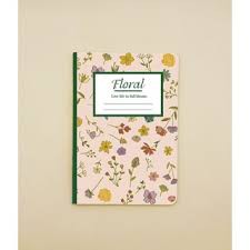 Combo 3 quyển vở kẻ ngang Ivory QUANG HUY 100 trang mẫu HOA, tập sổ giấy bookmark