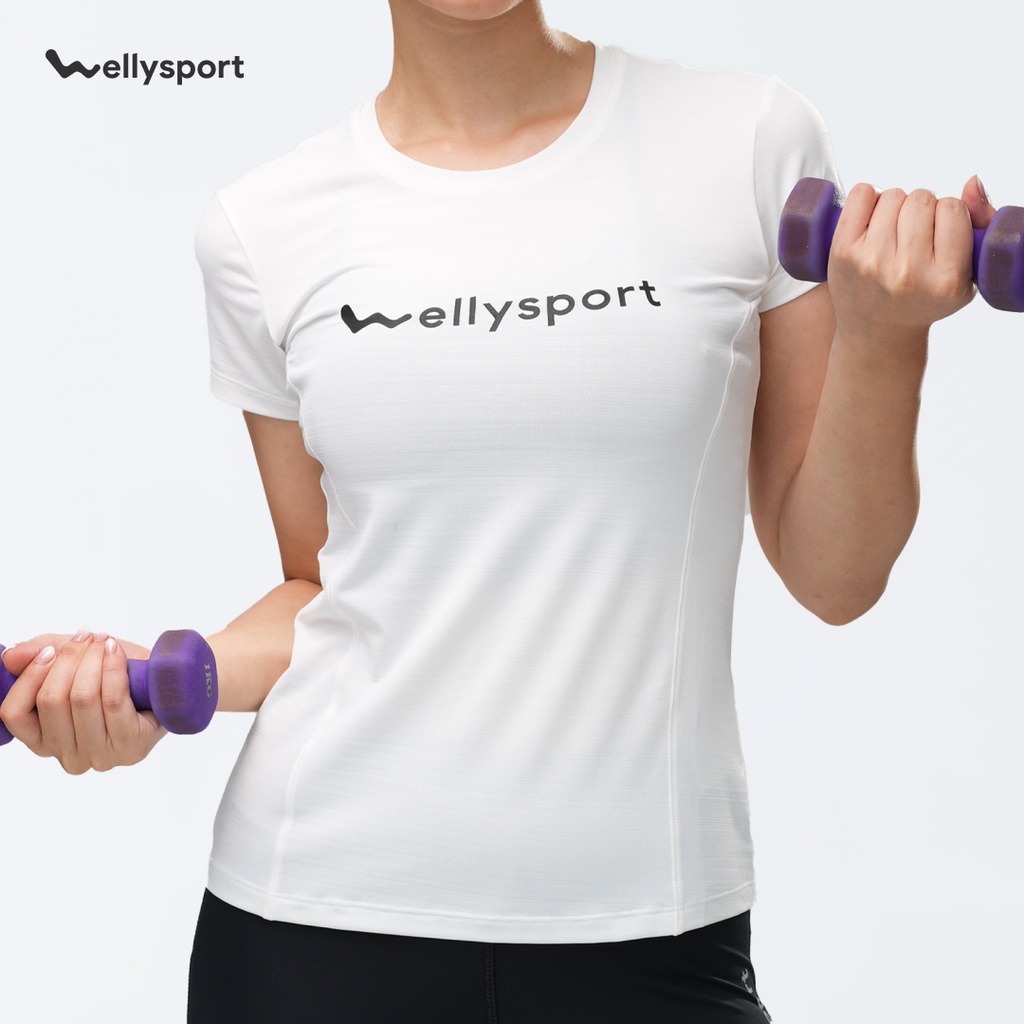 Áo Thun Nữ Thể Thao, Welly Sport, Màu Trắng White, Mã ANCN01