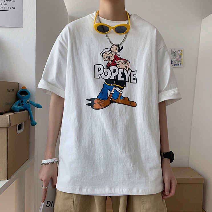 Áo Thun Tay Lỡ Dáng Rộng Phong Cách Hong Kong Thời Trang Cho Nam Và Nữ