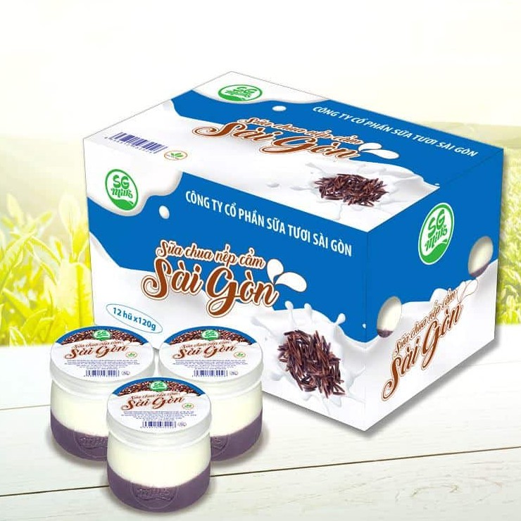 Sữa chua nếp cẩm SG Milk 12 hủ 100g/thùng