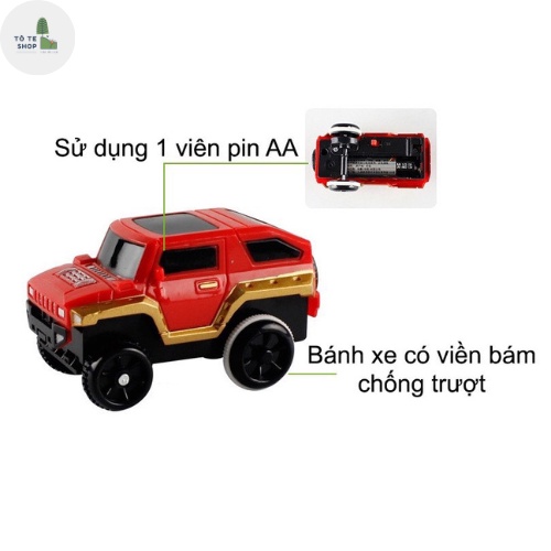 Bộ lắp ráp đường ray ô tô đồ chơi, gồm 88 chi tiết cho bé thảo sức sáng tạo.Lắp ghép đường ray xe địa hình